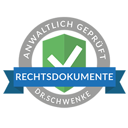 Logo Anwaltlich geprüft Rechtsdokumente Dr. Schwenke
